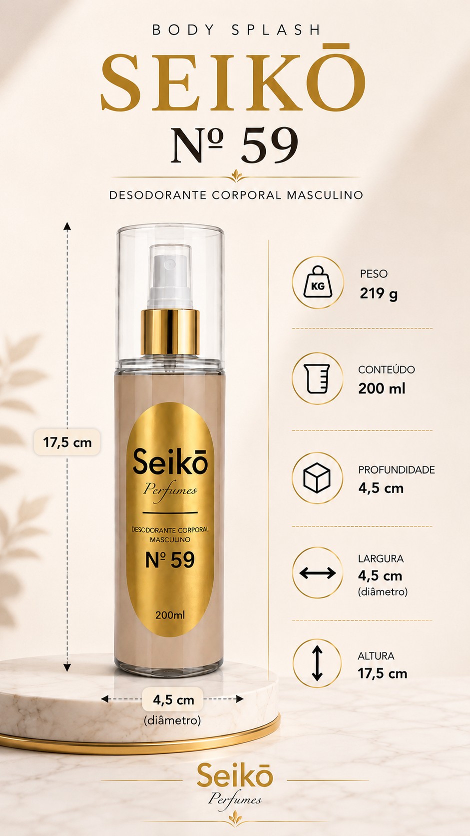 Nº 59 Desodorante Corporal Masculino - Inspirado no Vip MEN - Imagem 2
